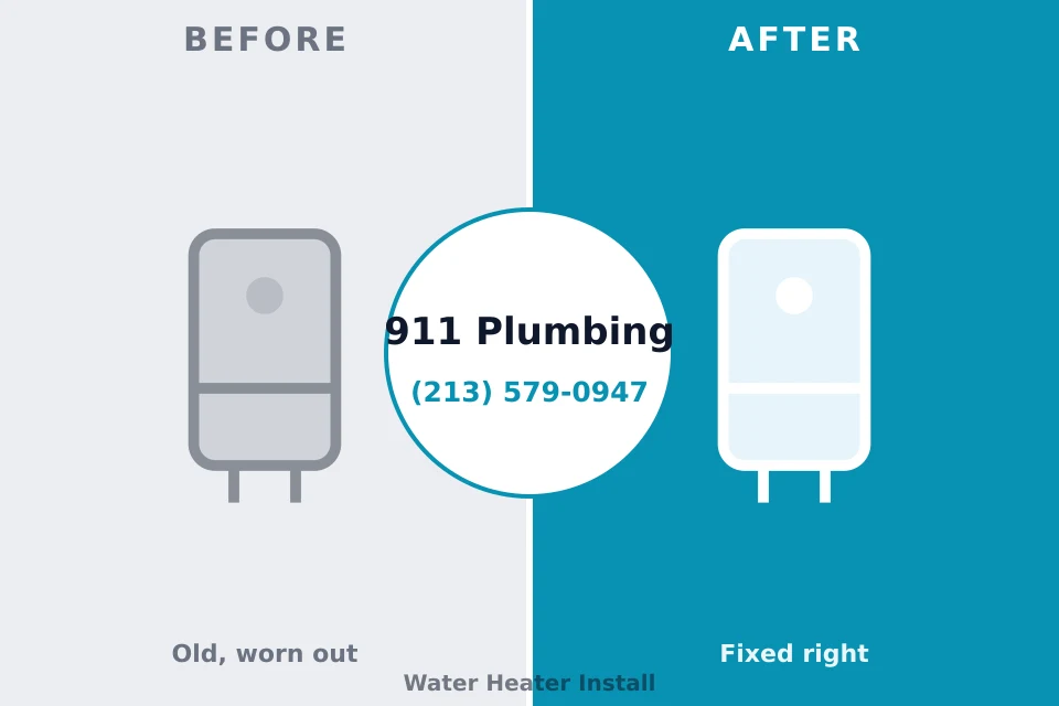 Before and after: plumbing company La Homa, TX